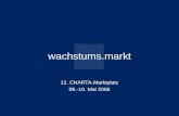 Seite 1 ein.blick 15. Oktober 2005 wachstums.markt 12. CHARTA-Marktplatz 09.-10. Mai 2006.
