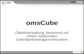 OmsCube Objektverwaltung, basierend auf einem relationalen Datenbankmanagementsystem.