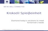 © DIAMOND Headquarters / Krokodil Splei einheit / 11-10 / 1 WERE WELL CONNECTED Krokodil Spleiβeinheit Diamond today's solutions to meet tomorrow's needs.