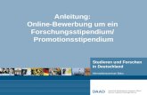 Studieren und Forschen in Deutschland Anleitung: Online-Bewerbung um ein Forschungsstipendium/ Promotionsstipendium Informationszentrum Baku.