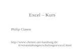 Excel – Kurs Philip Clasen  it/veranstaltungen/schulungen/excel.html.
