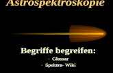 Astrospektroskopie Begriffe begreifen: - Glossar - Spektro- Wiki.