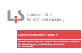 Lernstandserhebung VERA 3 Dienstbesprechung des Staatlichen Schulamts Markdorf für Schulleitungen und Drittklasslehrkräfte am 04.04.2011.