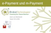 E-Payment und m-Payment Autor Lars Wachsmuth Datum 29.11.2001.