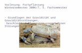 Vorlesung: Fortpflanzung Wintersemester 2006/7, 5. Fachsemester - Grundlagen der Gravidität und Graviditätsstörungen, Geschlechtsdifferenzierung und deren.