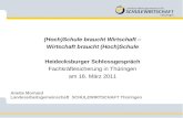 (Hoch)Schule braucht Wirtschaft – Wirtschaft braucht (Hoch)Schule Heidecksburger Schlossgespräch Fachkräftesicherung in Thüringen am 16. März 2011 Anette.