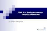 BWL III – Rechnungswesen Finanzbuchhaltung Ak. OR Dr. Ursel Müller
