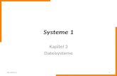 Systeme 1 Kapitel 3 Dateisysteme WS 2009/101. Letzte Vorlesung Dateisysteme – Hauptaufgaben – Persistente Dateisysteme (FAT, NTFS, ext3, ext4) Dateien.