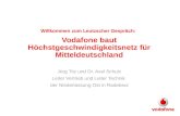 Willkommen zum Leutzscher Gespräch: Vodafone baut Höchstgeschwindigkeitsnetz für Mitteldeutschland Jörg Titz und Dr. Axel Schulz Leiter Vertrieb und Leiter.