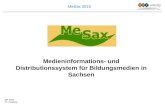 SBI 2010 Th. Hickfang MeSax 2010 Medieninformations- und Distributionssystem für Bildungsmedien in Sachsen.