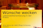 Wünsche wecken Eine Aktion der AWO Pflege Schleswig-Holstein Lebensweltorientierung in der Praxis.