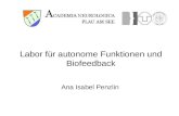 Labor für autonome Funktionen und Biofeedback Ana Isabel Penzlin.