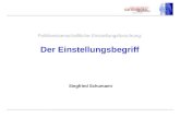 Politikwissenschaftliche Einstellungsforschung: Der Einstellungsbegriff Siegfried Schumann.