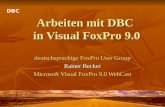 Arbeiten mit DBC in Visual FoxPro 9.0 deutschsprachige FoxPro User Group Rainer Becker Microsoft Visual FoxPro 9.0 WebCast DBC
