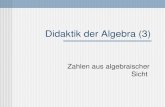 Didaktik der Algebra (3) Zahlen aus algebraischer Sicht.