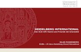 HEIDELBERG INTERNATIONAL Das SÜD trifft Alumni und Freunde der Universität SILKE RODENBERG HAIlife – 15 Jahre Heidelberg Alumni International.