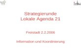 Strategierunde Lokale Agenda 21 Freistadt 2.2.2006 Information und Koordinierung.