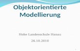 Objektorientierte Modellierung Hohe Landesschule Hanau 26.10.2010 1.
