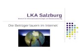 LKA Salzburg Bereich für Informationstechnologie und Beweissicherung Die Betrüger lauern im Internet.