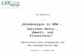Jan Dobertin: ---- Windenergie in NRW - Zwischen Natur-, Umwelt- und Klimaschutz Impulsreferat beim Fachgespräch der CDU-Landtagsfraktion NRW Düsseldorf,