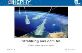 24. Mai 2011 Markus Friedl (HEPHY Wien) Strahlung aus dem All Klub A.L.F.