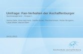 Umfrage: Fan-Verhalten der Aschaffenburger Sportmanagement – Gruppe 1 Janina Dehe, Nina Heizmann, Sandra Exner, Paul Bachmann, Niclas Strugarov, Lukas.