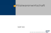 Filialwarenwirtschaft SAP AG. SAP AG 2007, Präsentationstitel / Name des Vortragenden / # Die Systemlandschaft von SAP Retail Store IDES Smart Retailer.