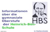 Informationen über die gymnasiale Oberstufe der Heinrich-Böll-Schule in Hattersheim 2009/2010.
