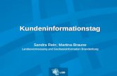 Kundeninformationstag Sandra Rein; Martina Braune Landesvermessung und Geobasisinformation Brandenburg.