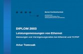 DIPLOM 2003 Leistungsmessungen von Ethernet Messungen von Verzögerungszeiten bei Ethernet und TCP/IP Artur Tomczak Berner Fachhochschule Hochschule für.