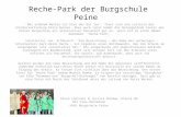 Reche-Park der Burgschule Peine "Bei schönem Wetter ist hier der Bär los", freut sich die Leiterin der Schülervertretung Petra Nocker. Aber auch sonst.