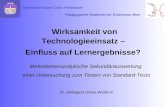 Pädagogische Akademie der Erzdiözese Wien Gymnasium Sacré Coeur Pressbaum Dr. Hildegard Urban-Woldron Wirksamkeit von Technologieeinsatz – Einfluss auf.