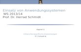 Einsatz von Anwendungssystemen, Wintersemester 2013/14 Prof. Dr. Herrad Schmidt WS 13/14 Kapitel 4 Folie 2 4 Branchenspezifische Anwendungen 4.1 Industrie.