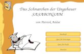 Inhaltliche Aufbereitung: Brigitte Schwarzlmüller Quiz für Einsteiger Quiz für Profis Buchinfo von Patrick Addai Das Schnarchen der Ungeheuer SASABONSAM.