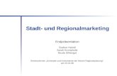 Stadt- und Regionalmarketing Endpräsentation Gudrun Haindl Sarah Krompholtz Nicole Silhengst Seminartermin Konzepte und Instrumente der Neuen Regionalplanung.