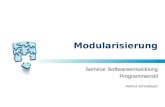Modularisierung Seminar Softwareentwicklung Programmierstil Helmut Schmidauer.