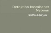 Steffen Litzinger 1. Myonen Scintillatoren & Photomultiplier Detektion von Myonen – NIM Elektronik Random Coincidence VMEbus Standard/Datentransfer VMEbus.