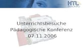 Unterrichtsbesuche Pädagogische Konferenz 07.11.2006.
