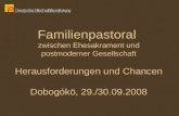 Familienpastoral zwischen Ehesakrament und postmoderner Gesellschaft Herausforderungen und Chancen Dobogókö, 29./30.09.2008.