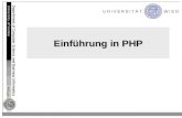 Einführung in PHP. Allgemeines Allgemeines zu PHP –steht für PHP Hypertext Preprocessor –ist eine Skriptsprache –wird eingebettet in HTML –wird serverseitig.