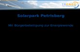 Solarpark Petrisberg Mit Bürgerbeteiligung zur Energiewende.