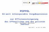 WKO/UBIT, am 06.10.2009 Dr. Arthur Winter PEPPOL EU-weit interoperable Vergabeprozesse zur Effizienzsteigerung des öffentlichen und des privaten Sektors.
