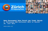 Andreas Németh eZürich – Open Government Data opendata.ch 2012 Konferenz, 28.6.2012 Seite 1 Open Government Data Portal der Stadt Zürich 2. Nationale OGD.