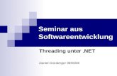 Seminar aus Softwareentwicklung Threading unter.NET Daniel Grünberger 9855066.