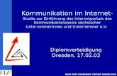 2003 DIPLOMARBEIT GEORG KNOBLOCH Kommunikation im Internet- Studie zur Einführung des Internetportals des Kommunikationspools sächsischer Unternehmerinnen.