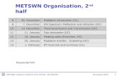 18. Januar 2013 METSWN, Susanne Crewell & Ulrich Löhnert, WS 2012/13 METSWN Organisation, 2 nd half 1 830. NovemberRadiation introduction (UL) 97. DecemberEM.