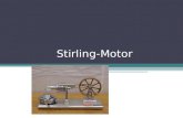 Stirling-Motor. Gliederung: Historie Aufbau/Typen Funktionsweise Theorie Wirkungsgrad Gegenwärtige u. zukünftige Einsatzgebiete Quellen 2 Stirling Motor.