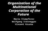 Organization of the Multinational Corporation of the Future Maria Klampferer Wolfgang Steinegger Vincent Hruska.