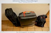 Johanna Maria Hirschberger Ungarn – Aufenthalt 2014/2015 Das Abreisegepäck von Johanna.