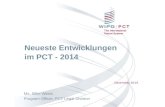 The International Patent System Neueste Entwicklungen im PCT - 2014 Dezember 2014 Ms. Silke Weiss Program Officer, PCT Legal Division.